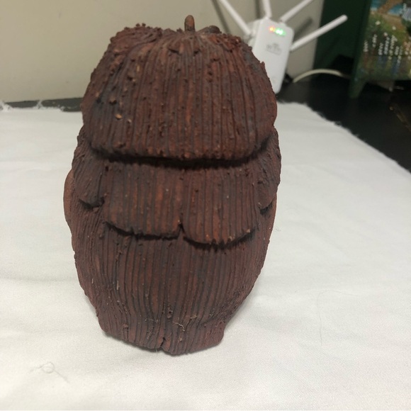 Handcrafted Terracotta Tribal Mask Aztec Clay Head Heavy Sculpture 6x4” Hollow - Picture 2 of 6